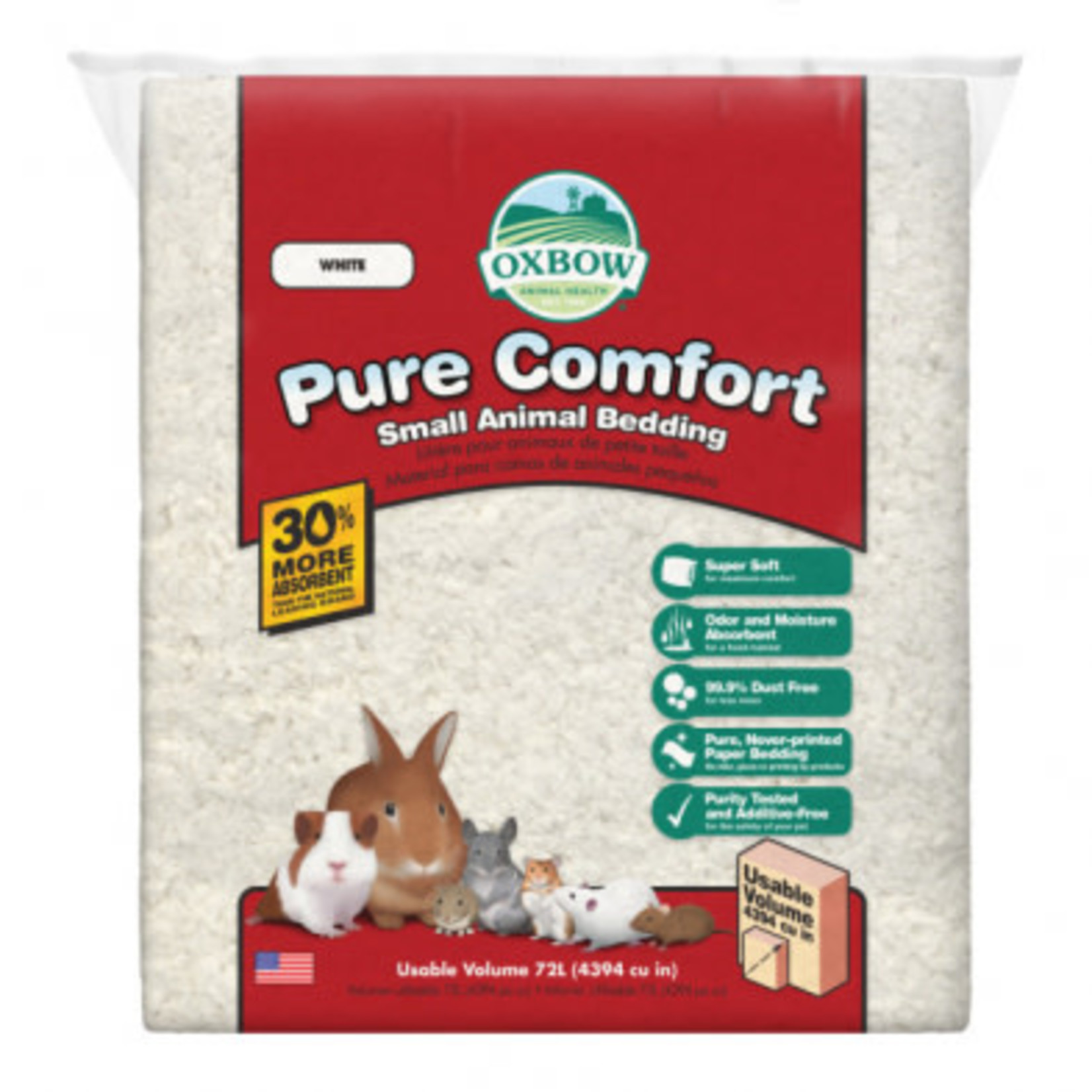 OXBOW ANIMAL HEALTH Oxbow Pure Comfort Bedding - White 72L