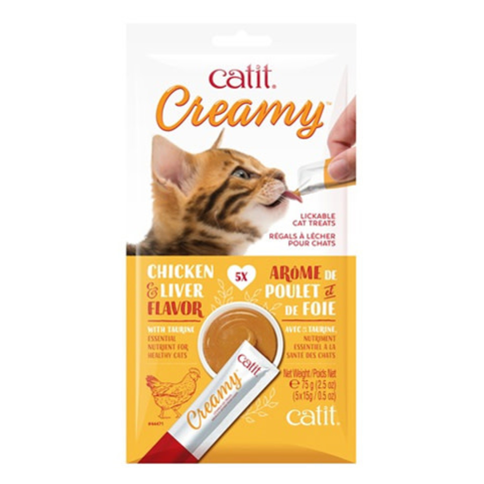 CATIT Catit Creamy Lickable Cat Treat - Chicken & Liver Flavour - 5 pack