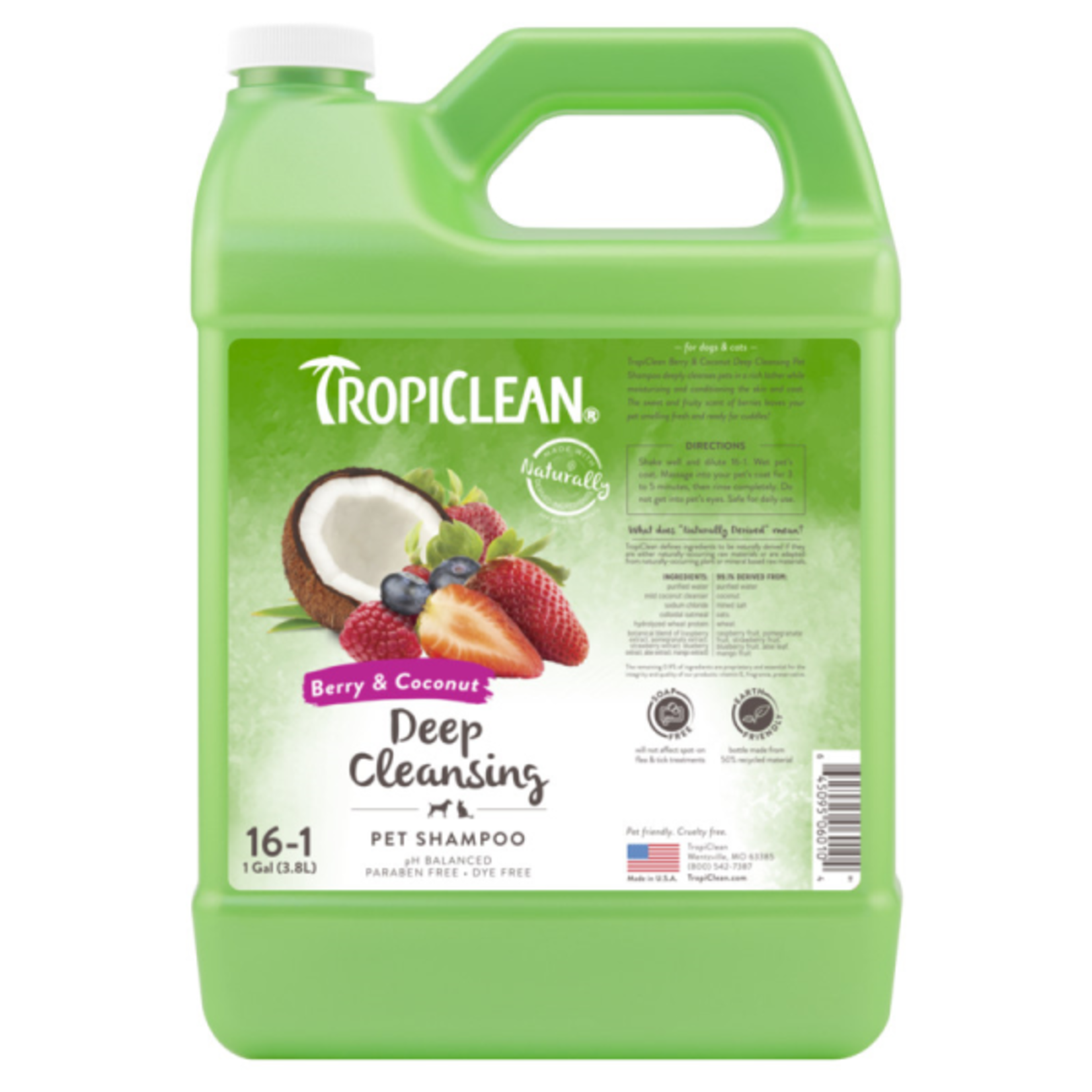 Tropiclean TropiClean Deep Cleansing Shampoo Berry & Coconut 1 gal