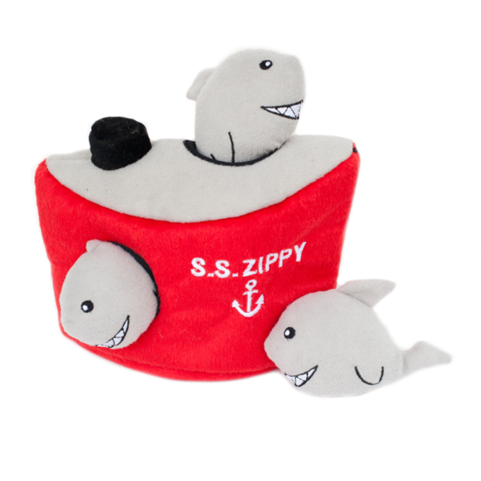 Zippy Paw ZippyPaws Burrow Squeaker Toy Shark n Ship