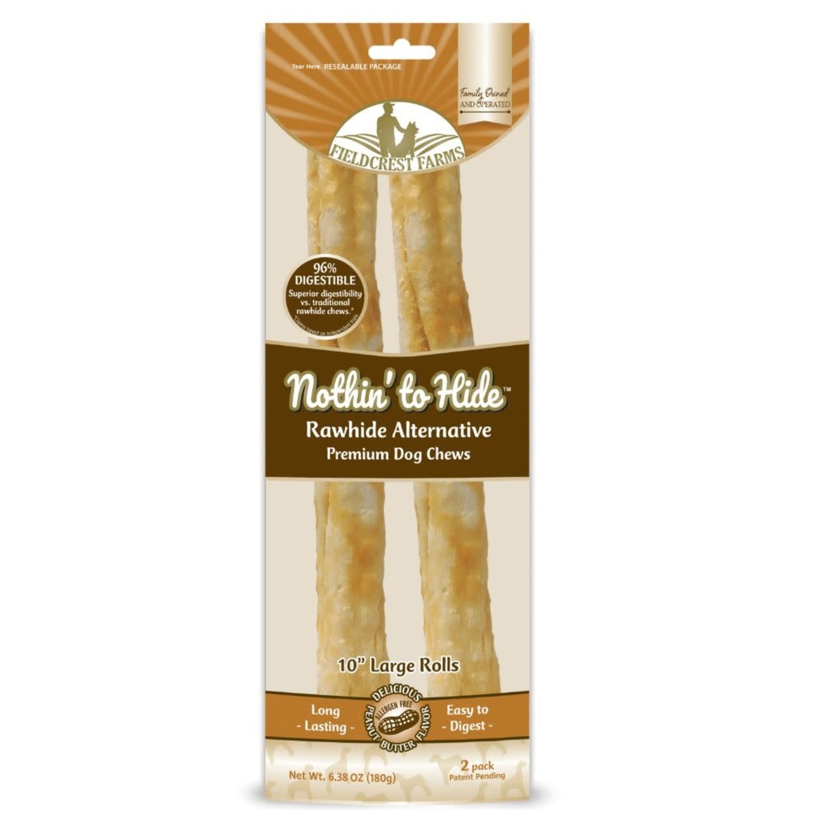 NOTHIN TO HIDE NOTHING TO HIDE Roll Peanut Butter Large 10" 2PK