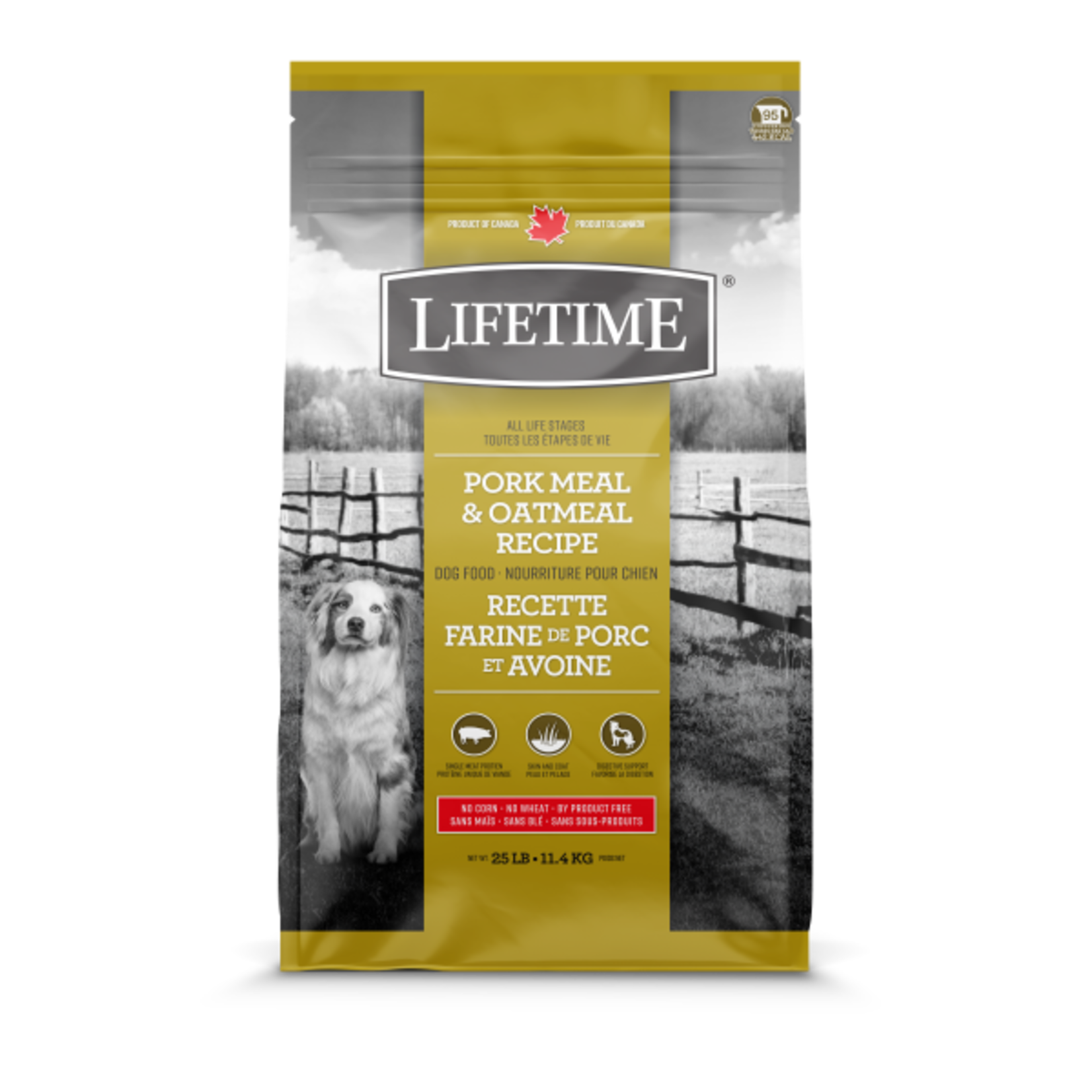 Lifetime LIFETIME DOG PORK Meal & Oatmeal  11.4kg