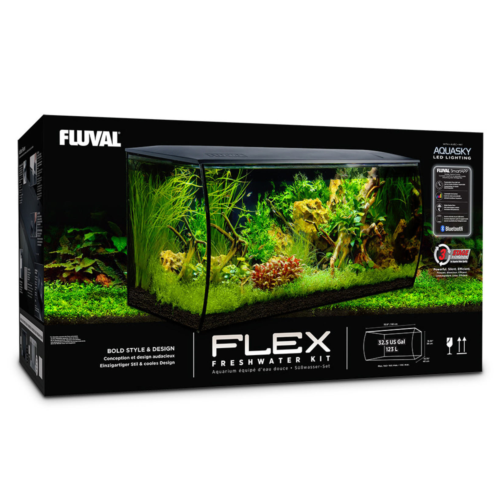 Fluval Fluval FLEX Aquarium Kit - Black - 123 L (32.5 US Gal)