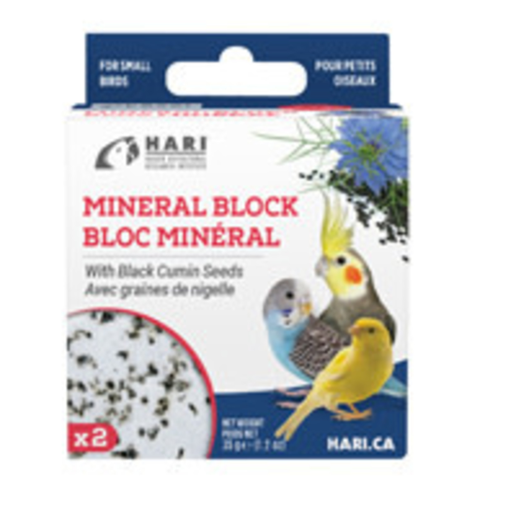 HARI Mineral Block for Small Birds - Black Cumin Seeds - 35 g - 2 pack