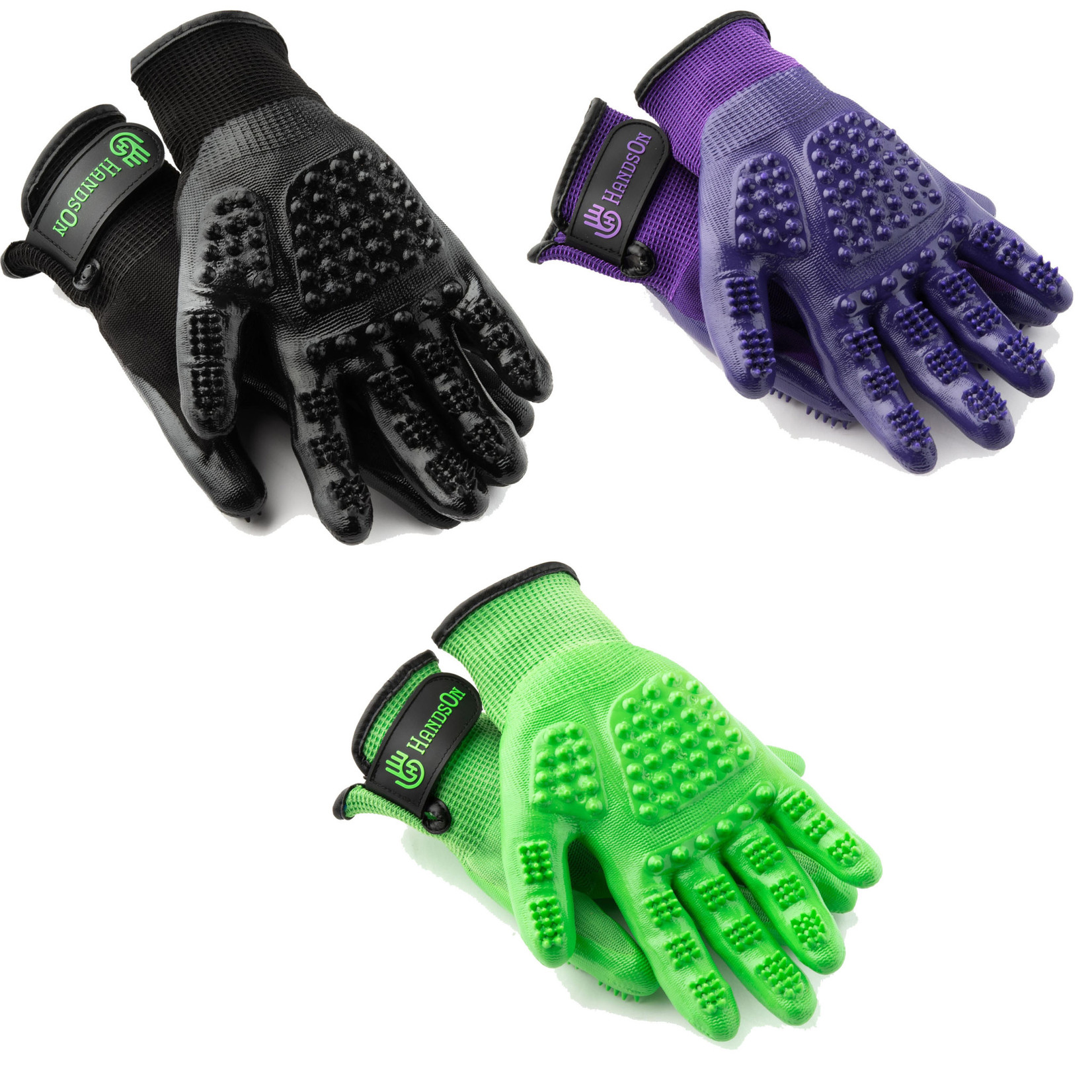 Hands On HandsOn Grooming Glove. Purple Lg (Pair)