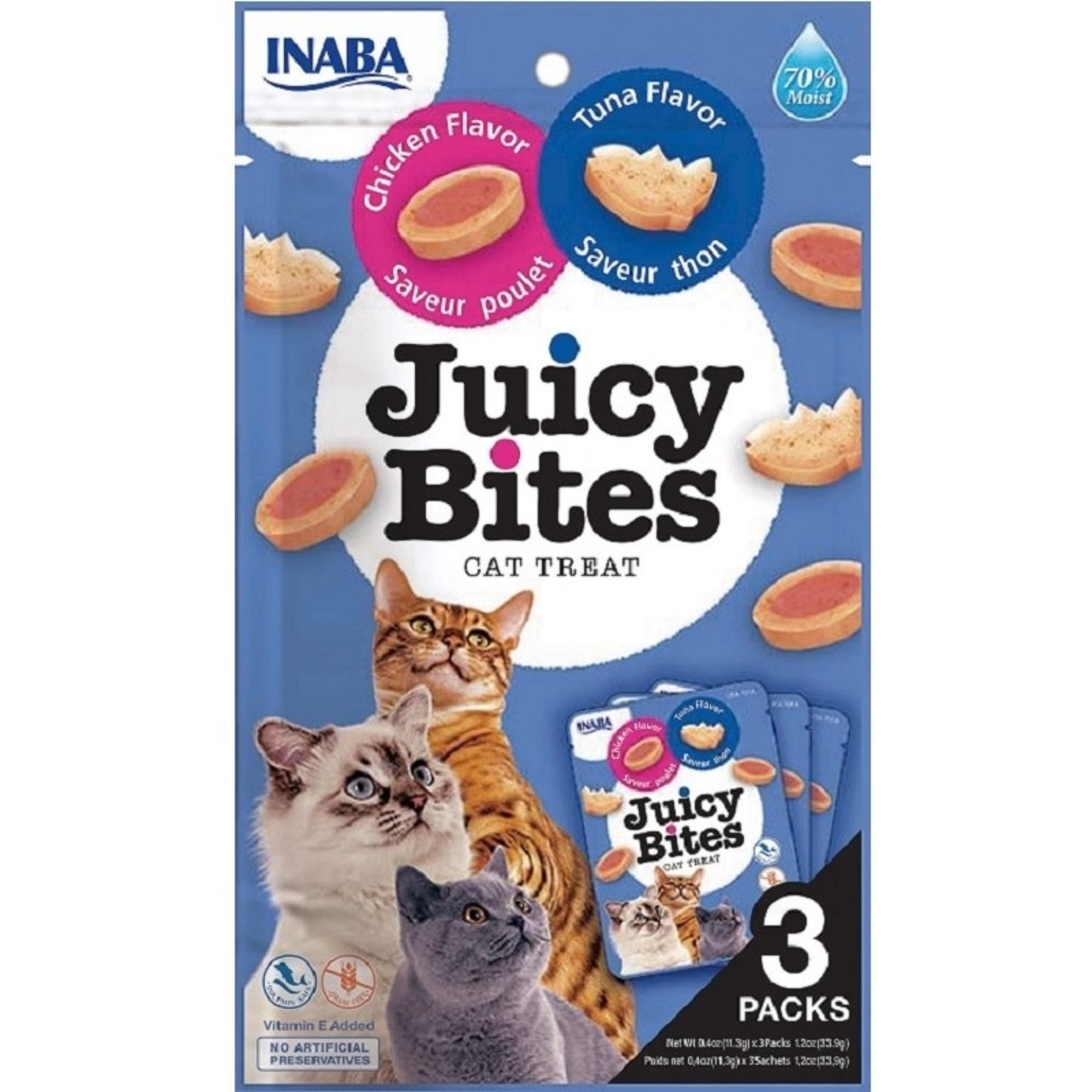 INA Juicy Bites Tuna/Ckn 3 pk 4 oz