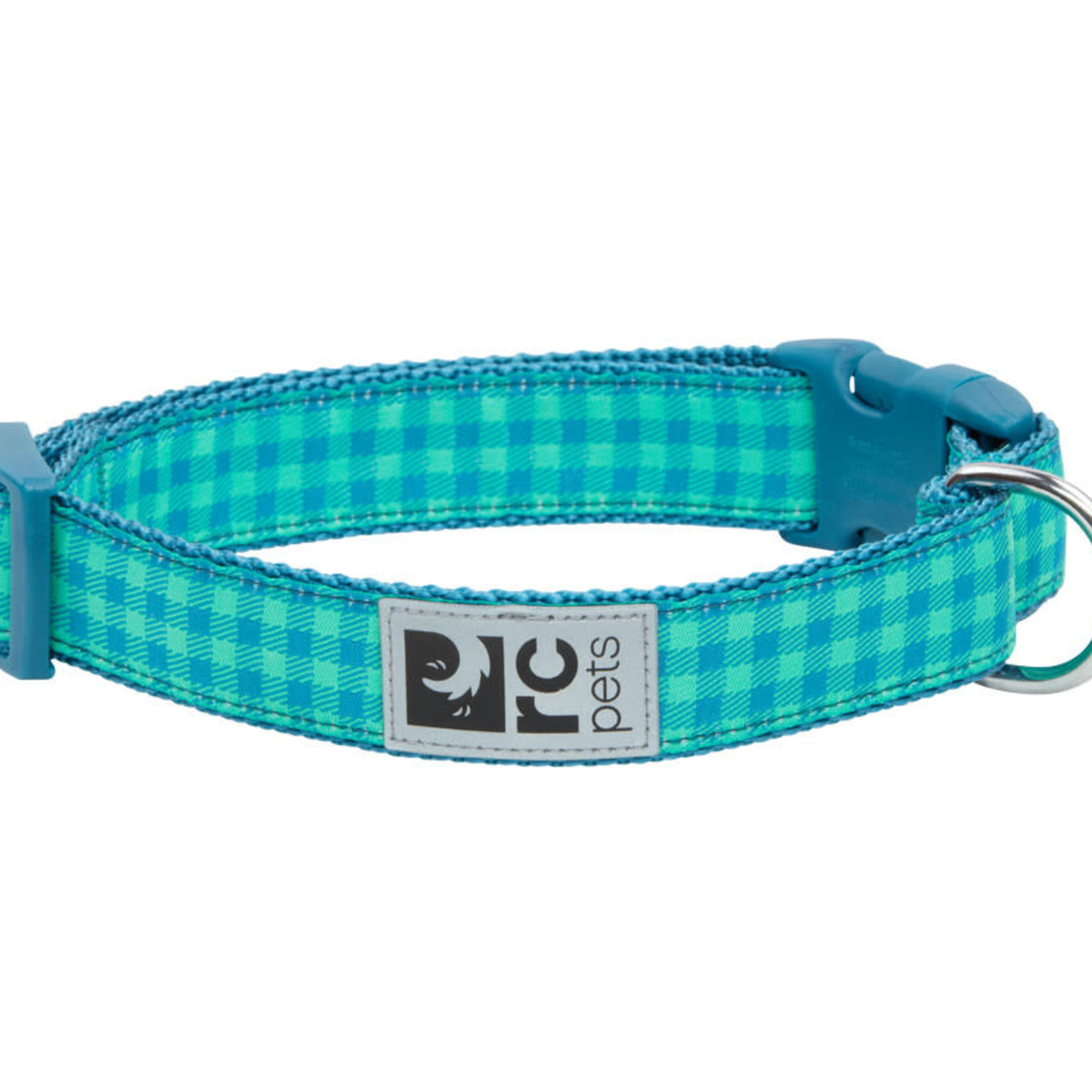 RC PETS Clip Collar S 3/4 Green Gingham
