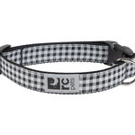 RC PETS Clip Collar M 1" Black Gingham