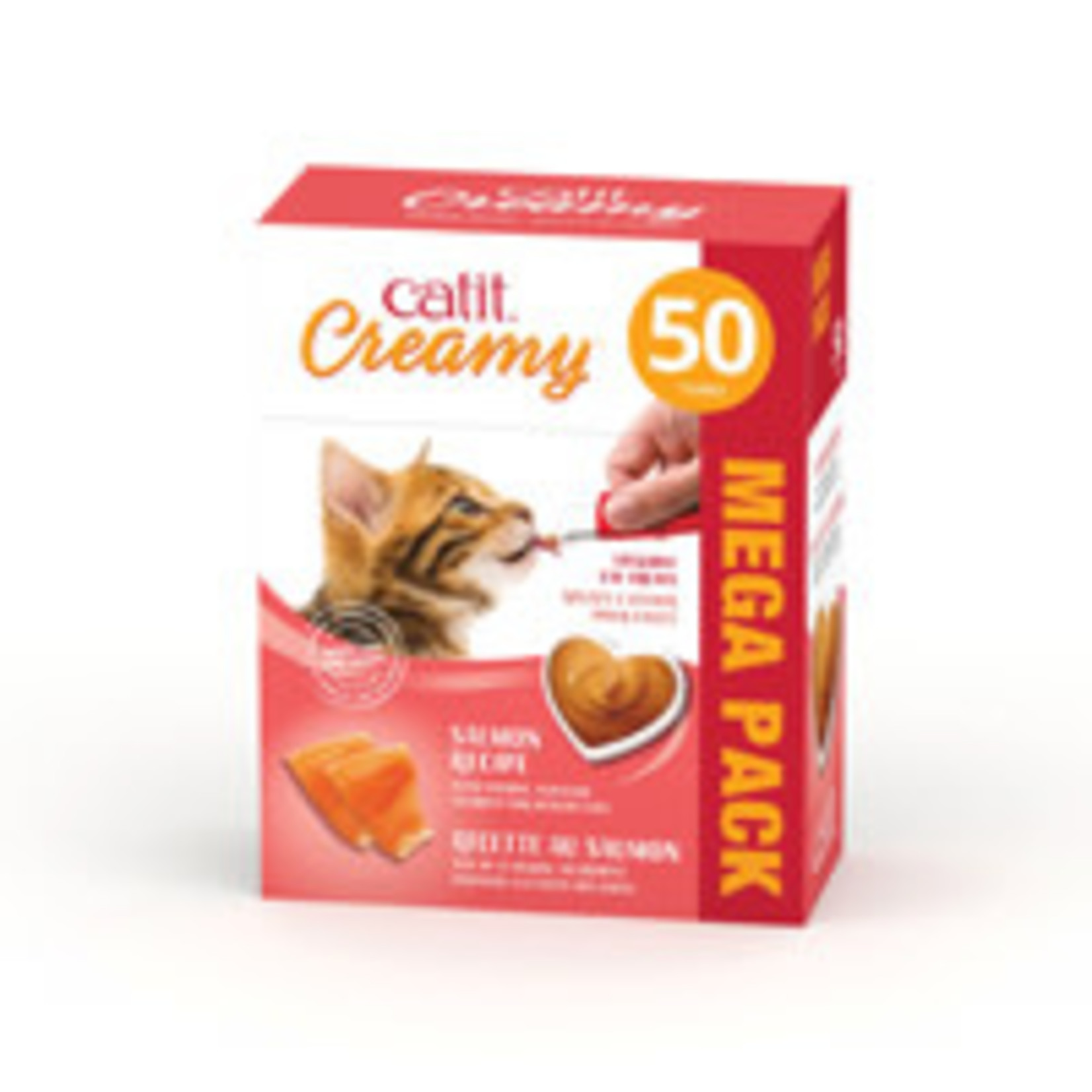 CATIT Catit Creamy Lickable Cat Treat - Salmon Flavour - 50 pack
