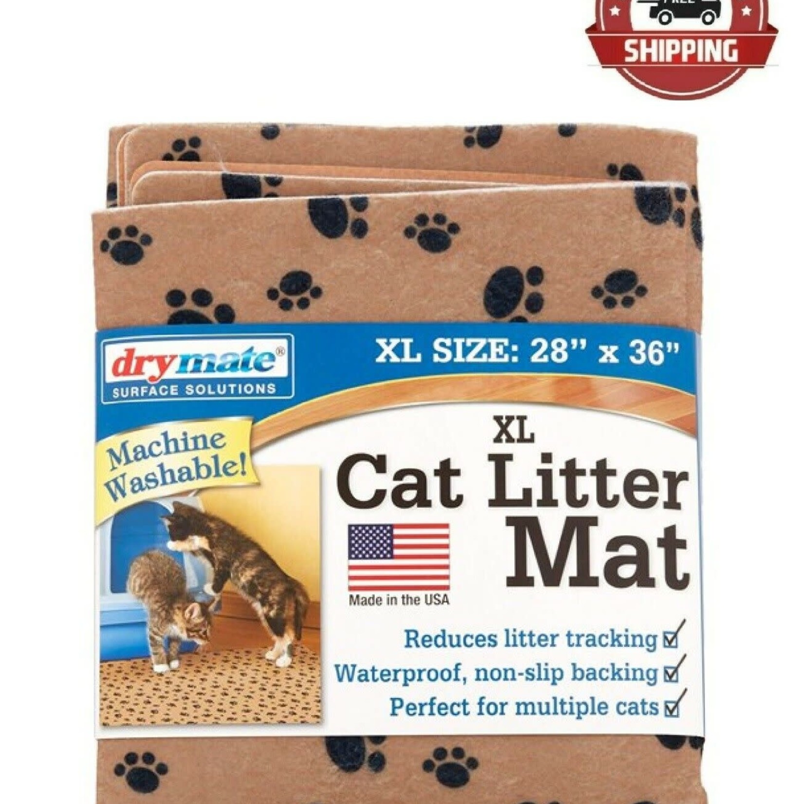 Cat Litter Mat - Savannah Grey - 29"x36" -Individual