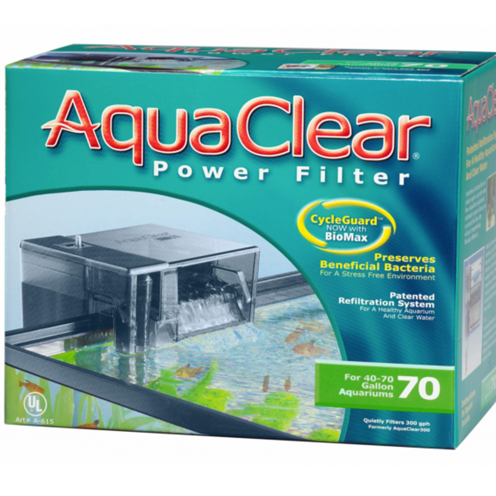 AquaClear 70 Power Filter, cETLus Listed (Inc. A617, A618 & A1373)