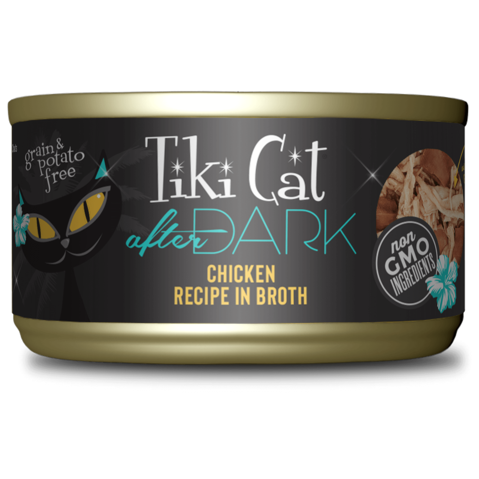 Tiki Cat After Dark Wet Cat Food - Chicken In Broth 2.8oz cans