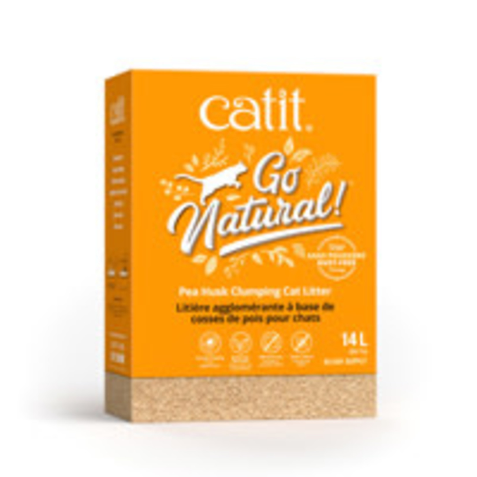 CATIT Catit Go Natural! Pea Husk Clumping Cat Litter - Vanilla - 14 L box