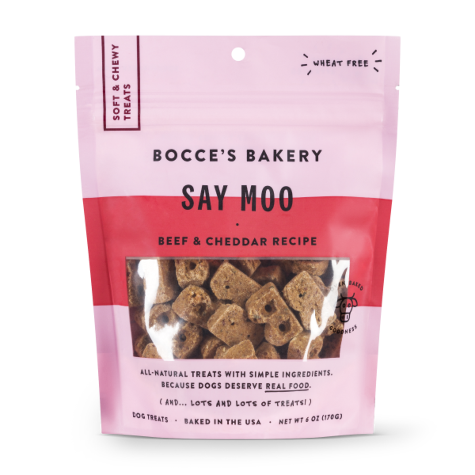 Bocce's Bakery Dog Soft & Chewy Say Moo 6 oz