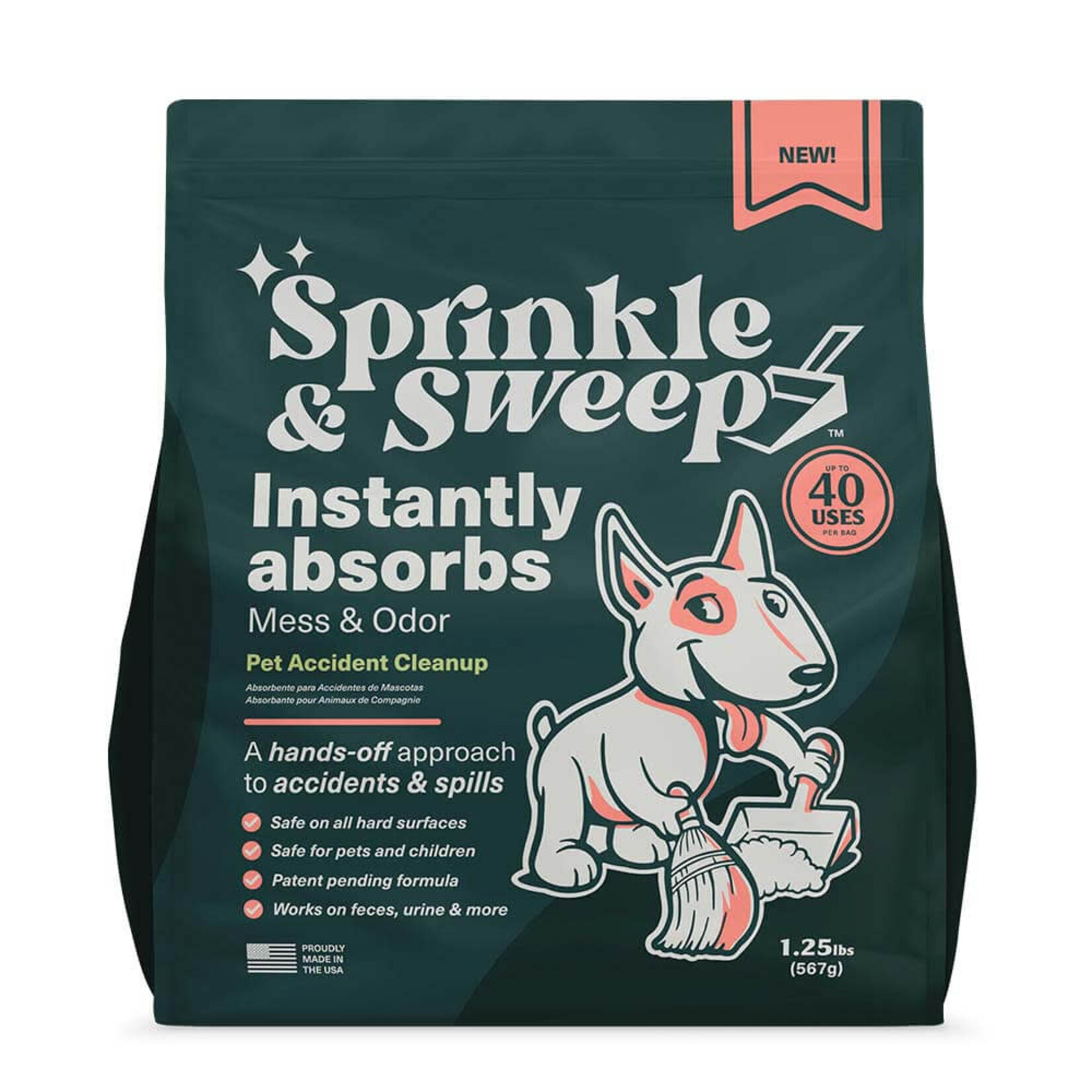 SPRINKLE & SWEEP Pet Accident Cleanup Aid & Deodorizer 587g