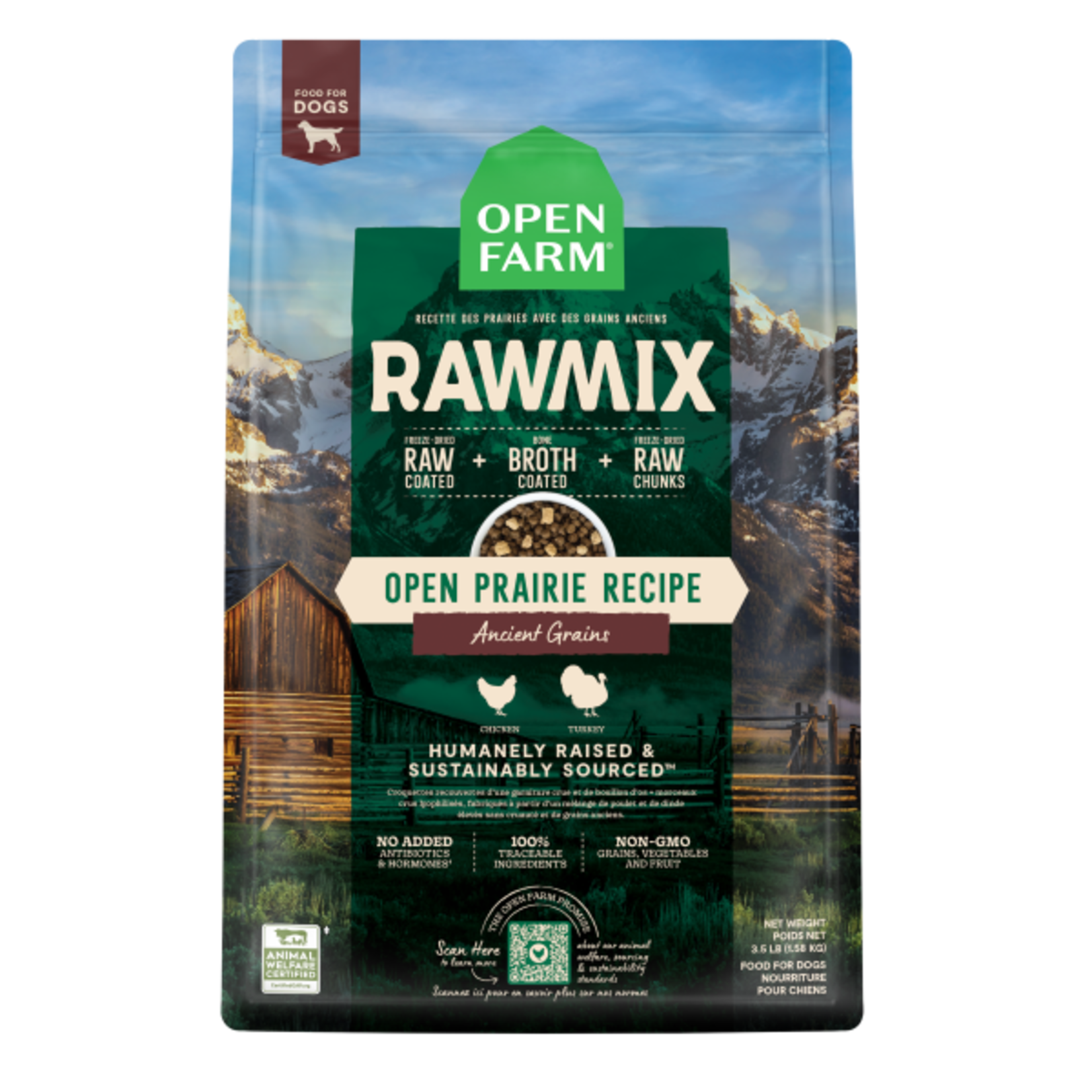 Open Farm Open Farm Dog RawMix Ancient Grain Open Prairie 20 lb