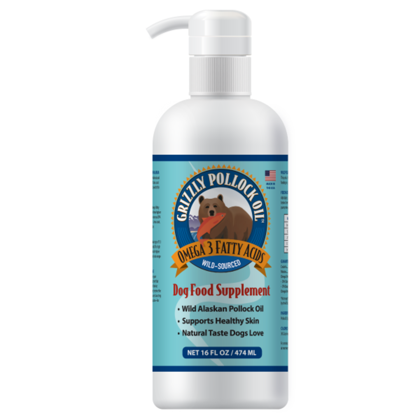 Grizzly Pet Products Grizzly Pollock Oil Liquid Supplement 16 oz
