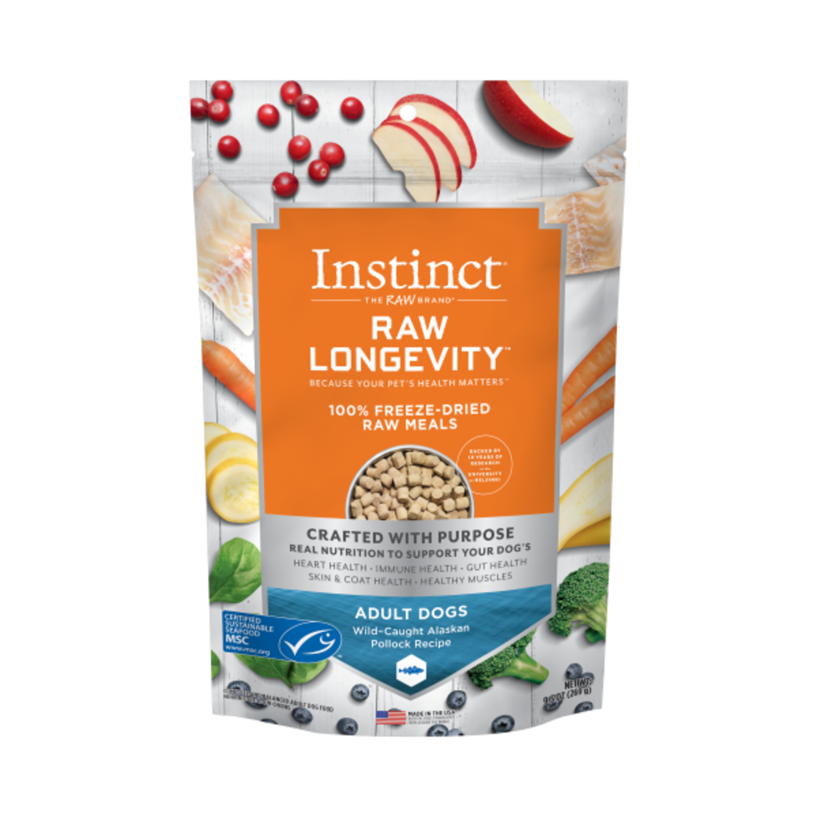 Instinct Instinct Dog Raw Longevity FD Meals Adult Pollock 9.5 oz