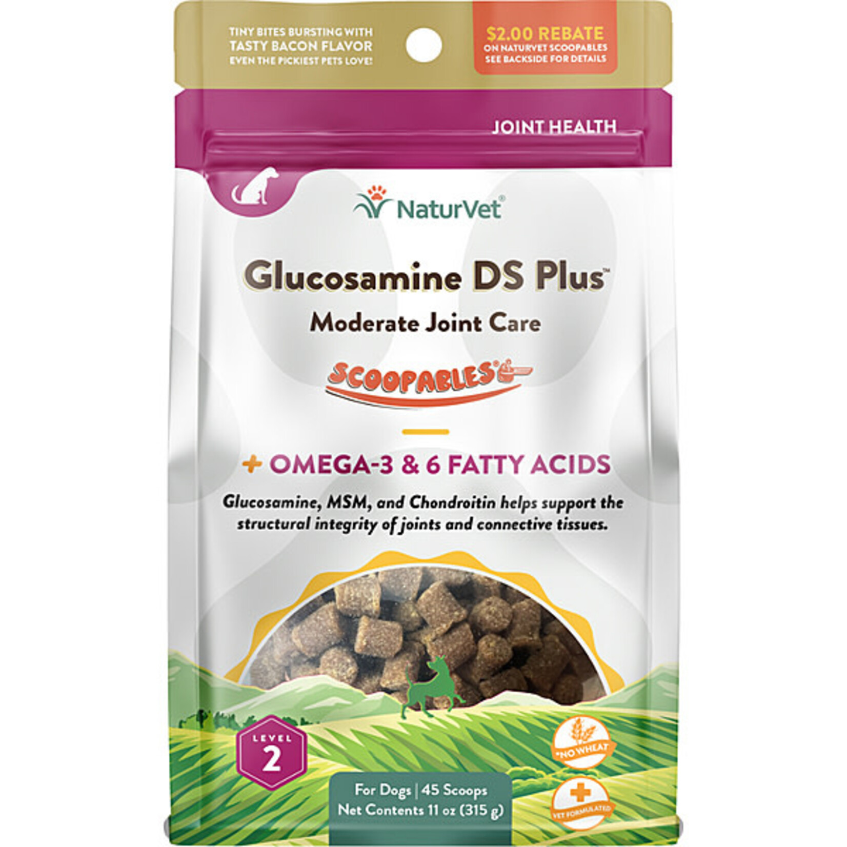 NaturVet Scoopables Glucosamine DS Plus Level 2 11OZ