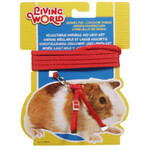 LIVING WORLD LW Guinea Pig Fg.8 Harness&LeadSet,Red-V