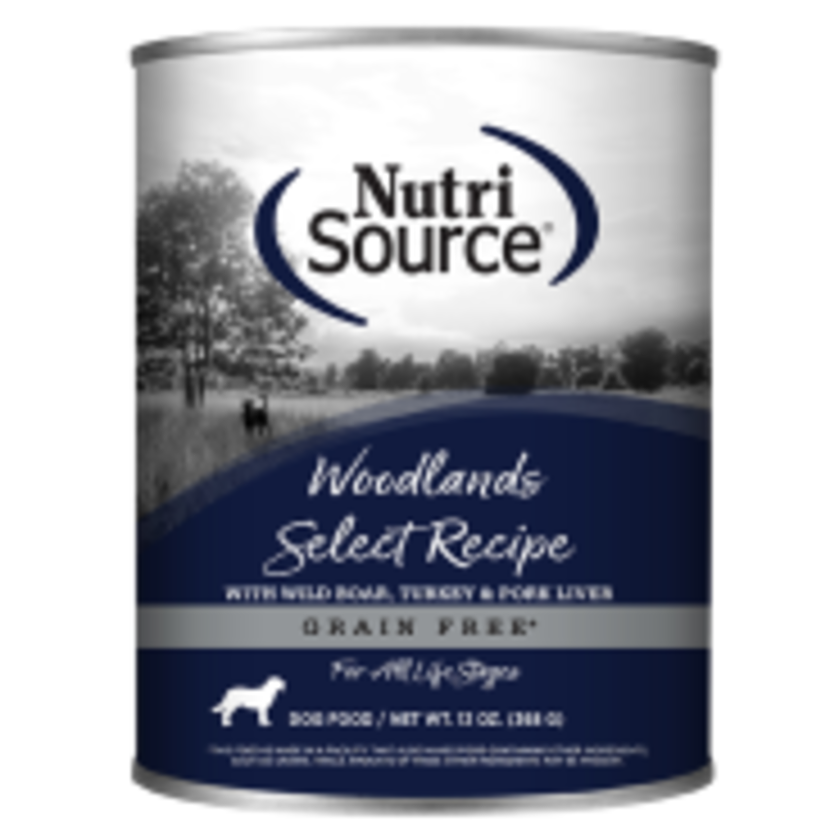NUTRISOURCE NutriSource Dog Grain Free Woodlands Select 13oz