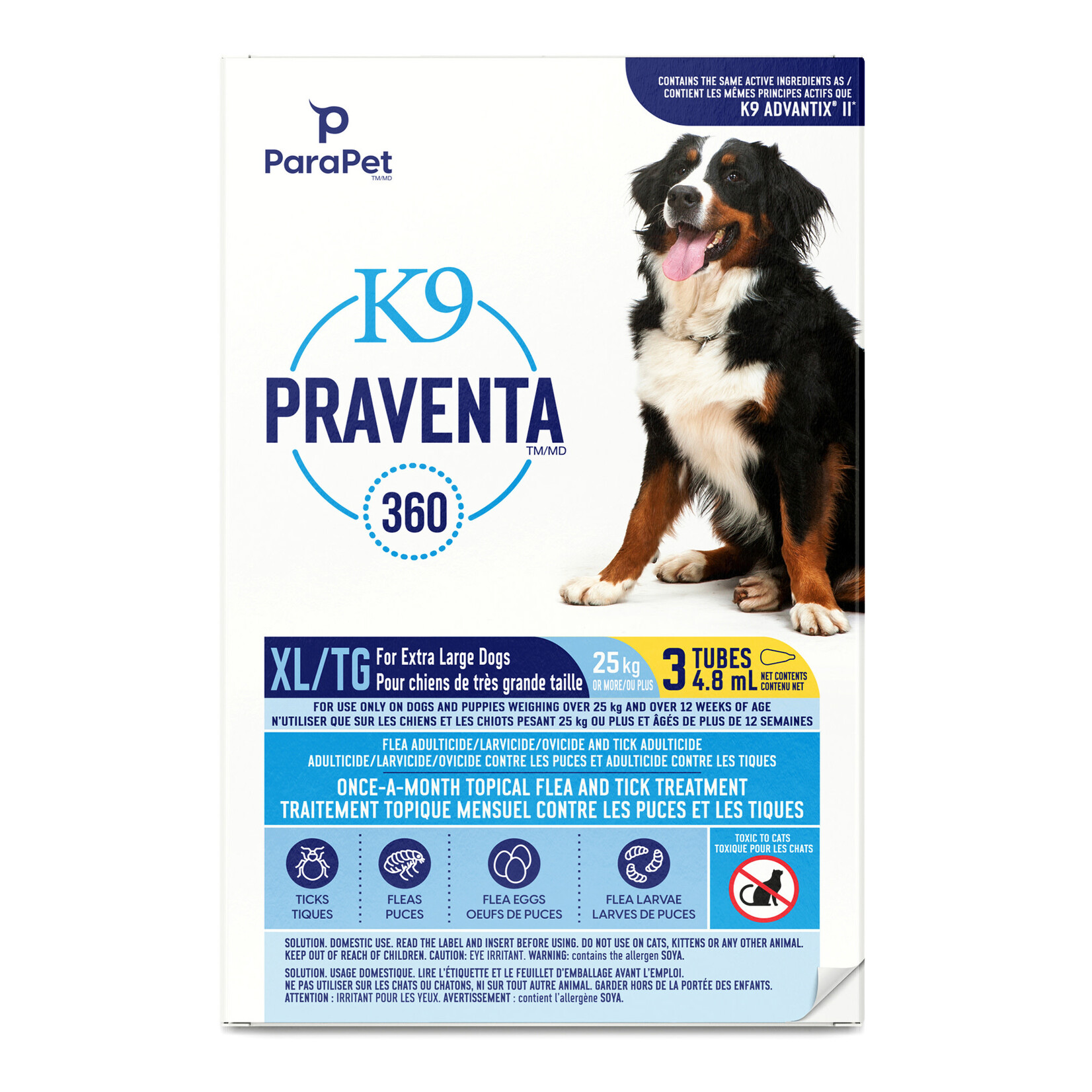 K9 Praventa K9 Praventa 360 Flea & Tick Treatment - Extra Large Dogs over 25 kg - 3 Tubes
