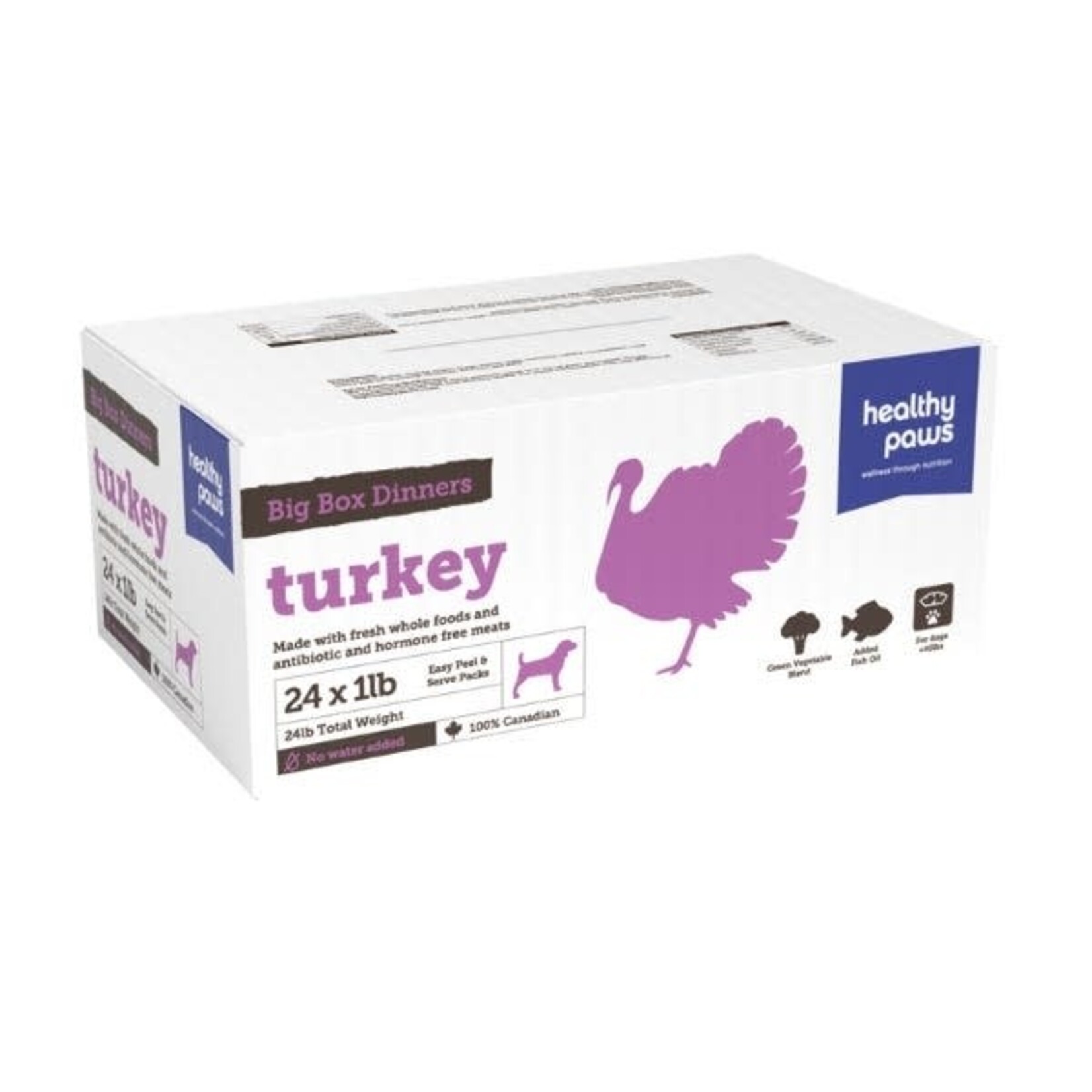 Healthy paws HEALTHY PAWS | Frozen - Big Box Dinner Turkey 16LB