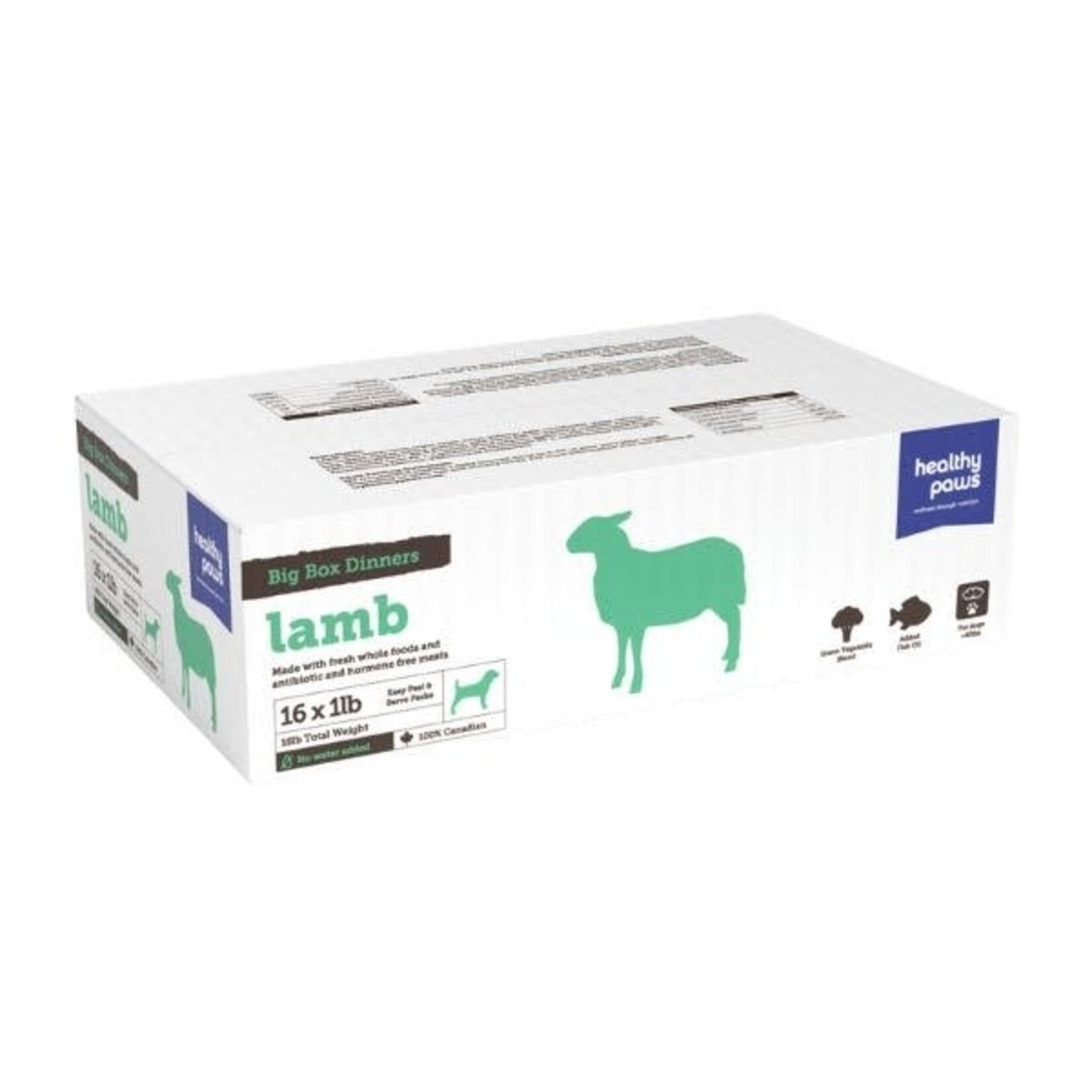 Healthy paws HEALTHY PAWS | Frozen - Big Box Dinner Lamb 16LB