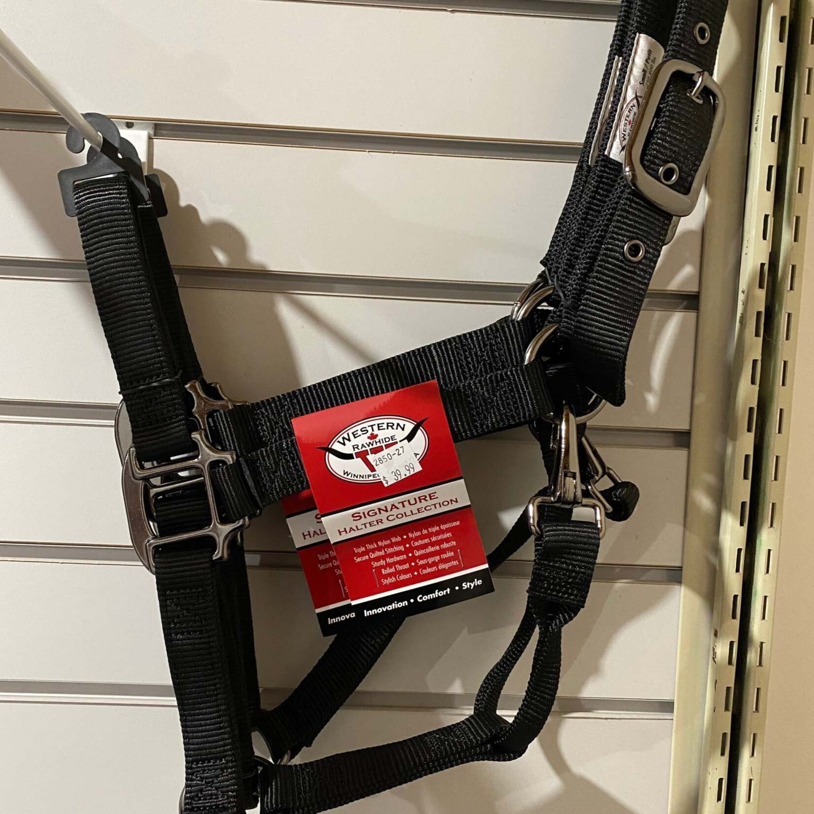 Western Rawhide WESTERN RAWHIDE SIGNATURE FASHION HALTER WITH BLACK NICKEL FINISH HARDWARE  Average Black