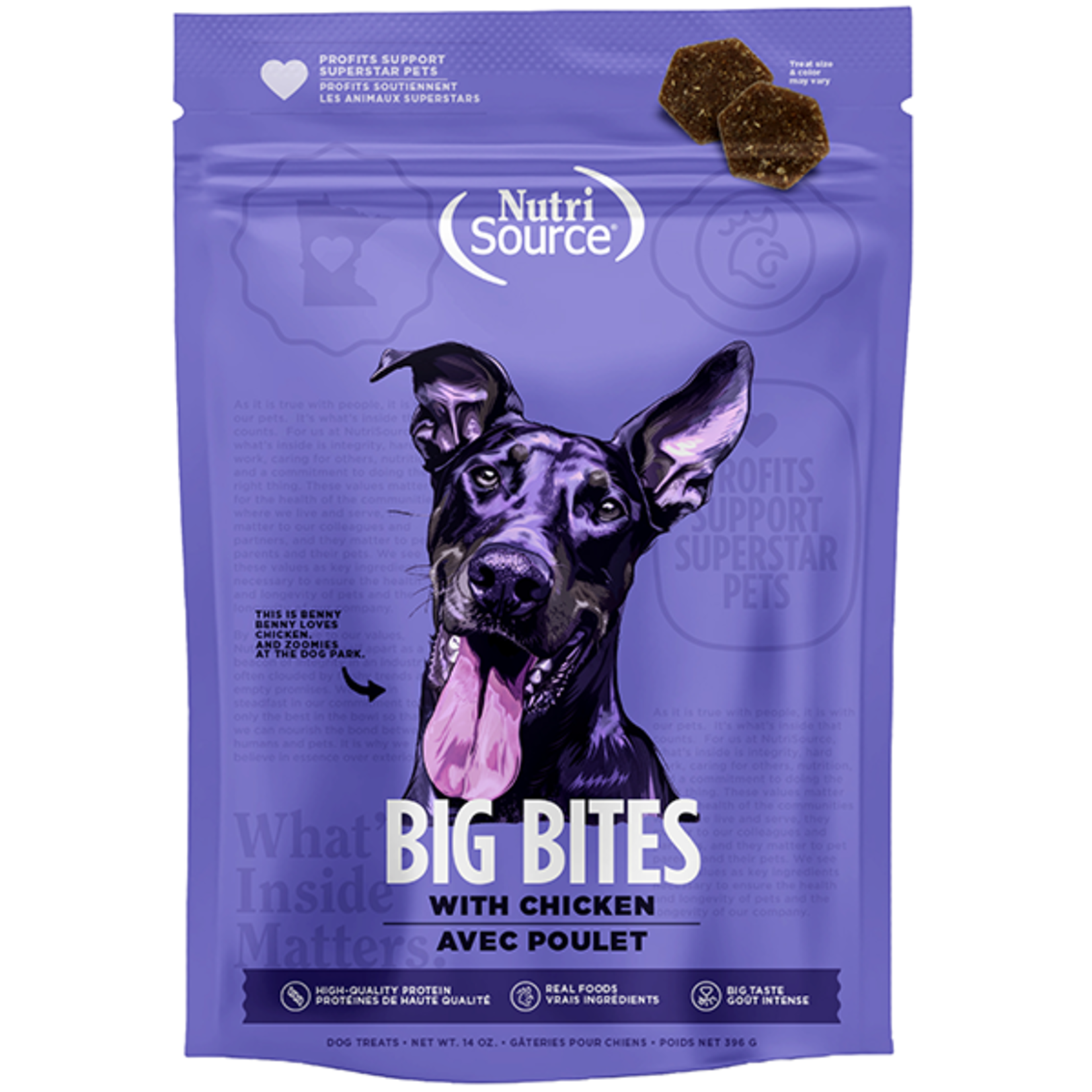 NUTRISOURCE NutriSource Dog Treats Big Bites Chicken 14oz