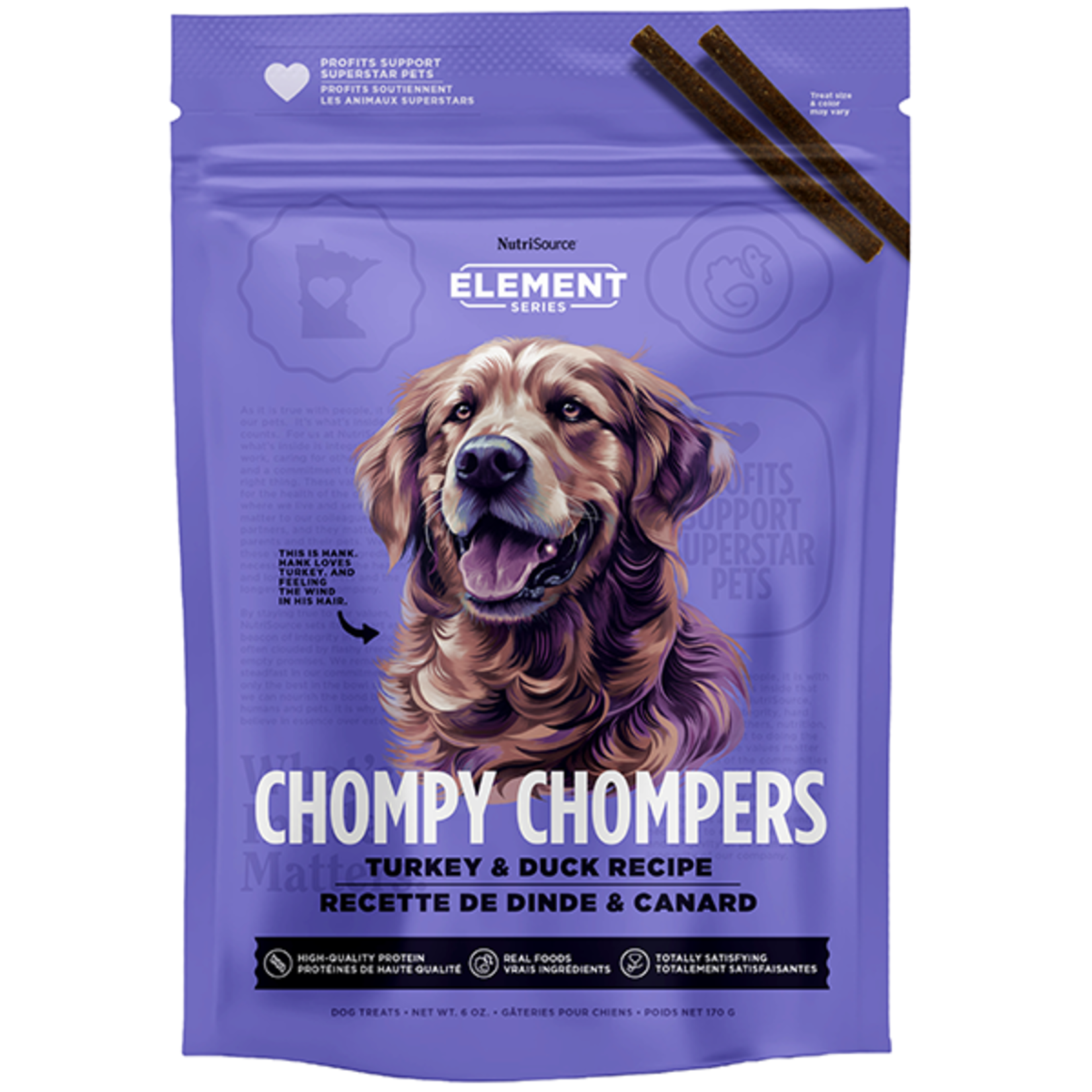 NUTRISOURCE NutriSource Dog Treats Chompy Chompers Turkey & Duck 6oz