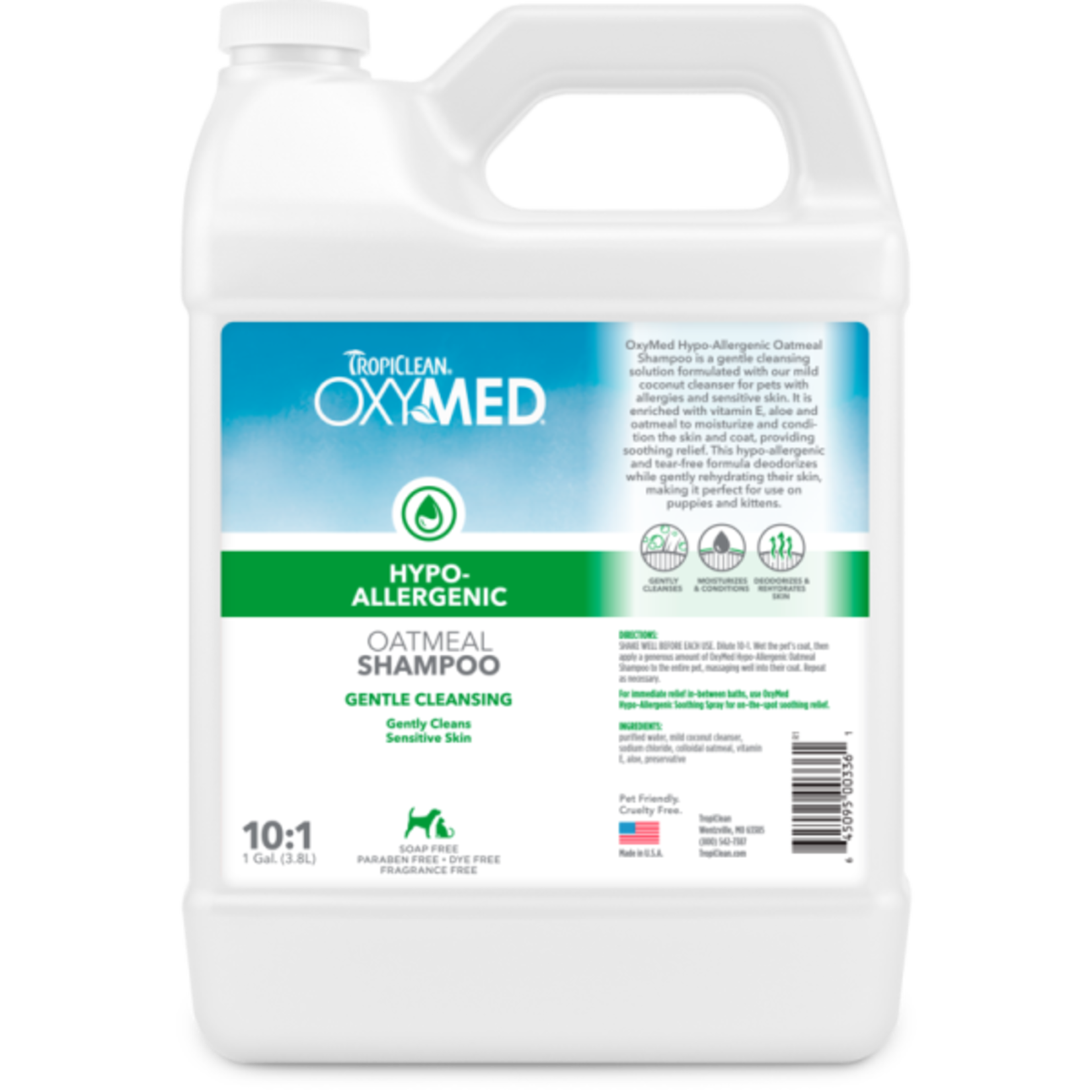 Tropiclean TropiClean OxyMed Hypoallergenic Oatmeal Shampoo 1 gal