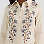 Wrangler Wrangler WOMEN'S EMBROIDERED WILDFLOWER WESTERN SHIRT DRESS