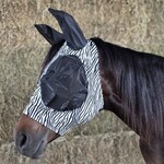 Canadian Horsewear Canadian Horsewear Lycra Bug Eye Fly Mask - Zebra L