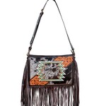 Ger Ryan Floral Embossed Cowhide Crossbody Bag