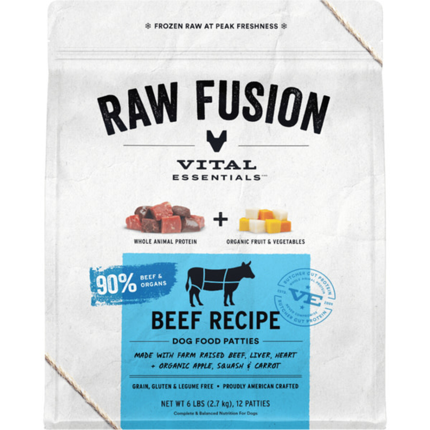 Raw Fusion Raw Fusion Raw Beef Patties 6LB