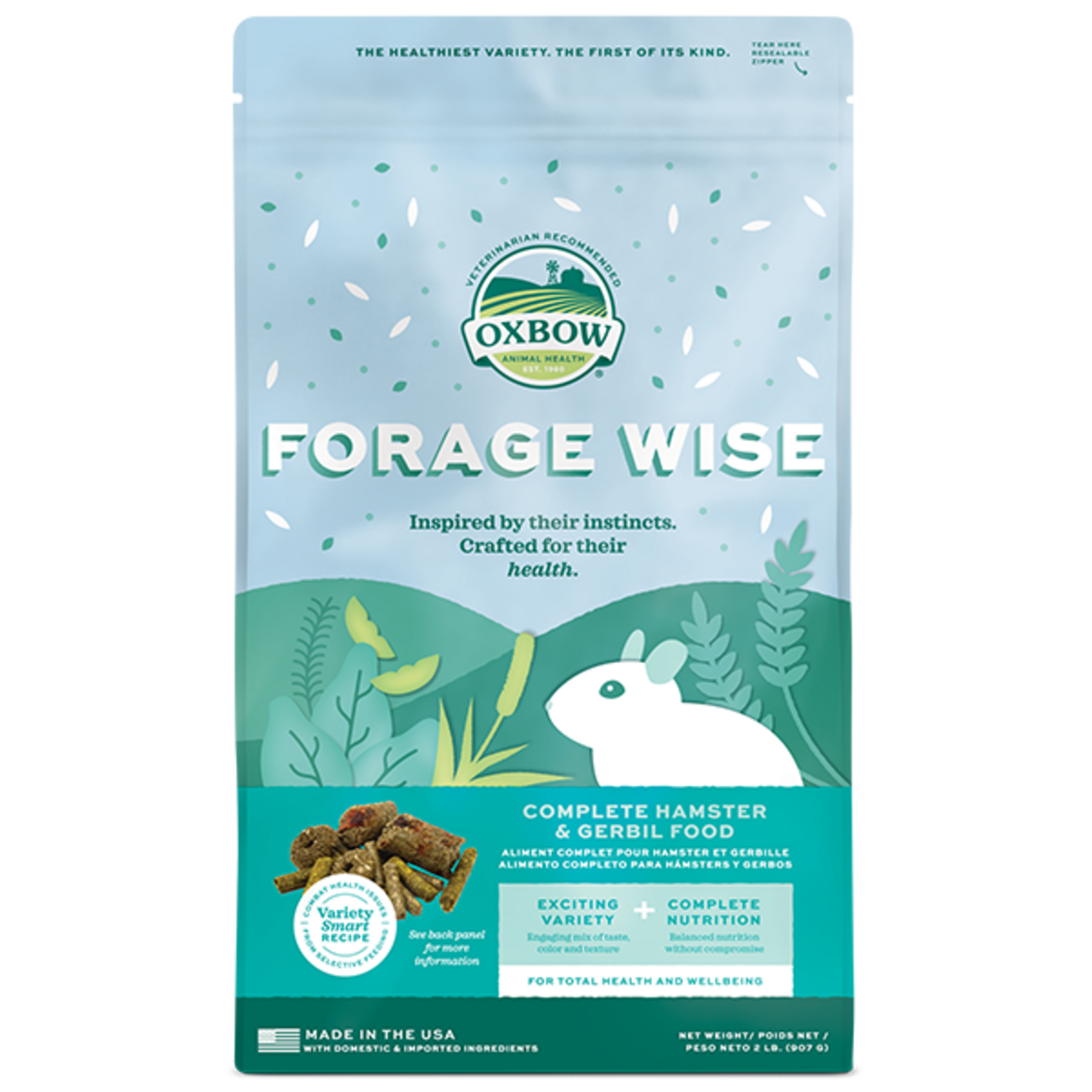 OXBOW ANIMAL HEALTH Oxbow Forage Wise Hamster & Gerbil Food 2 lb