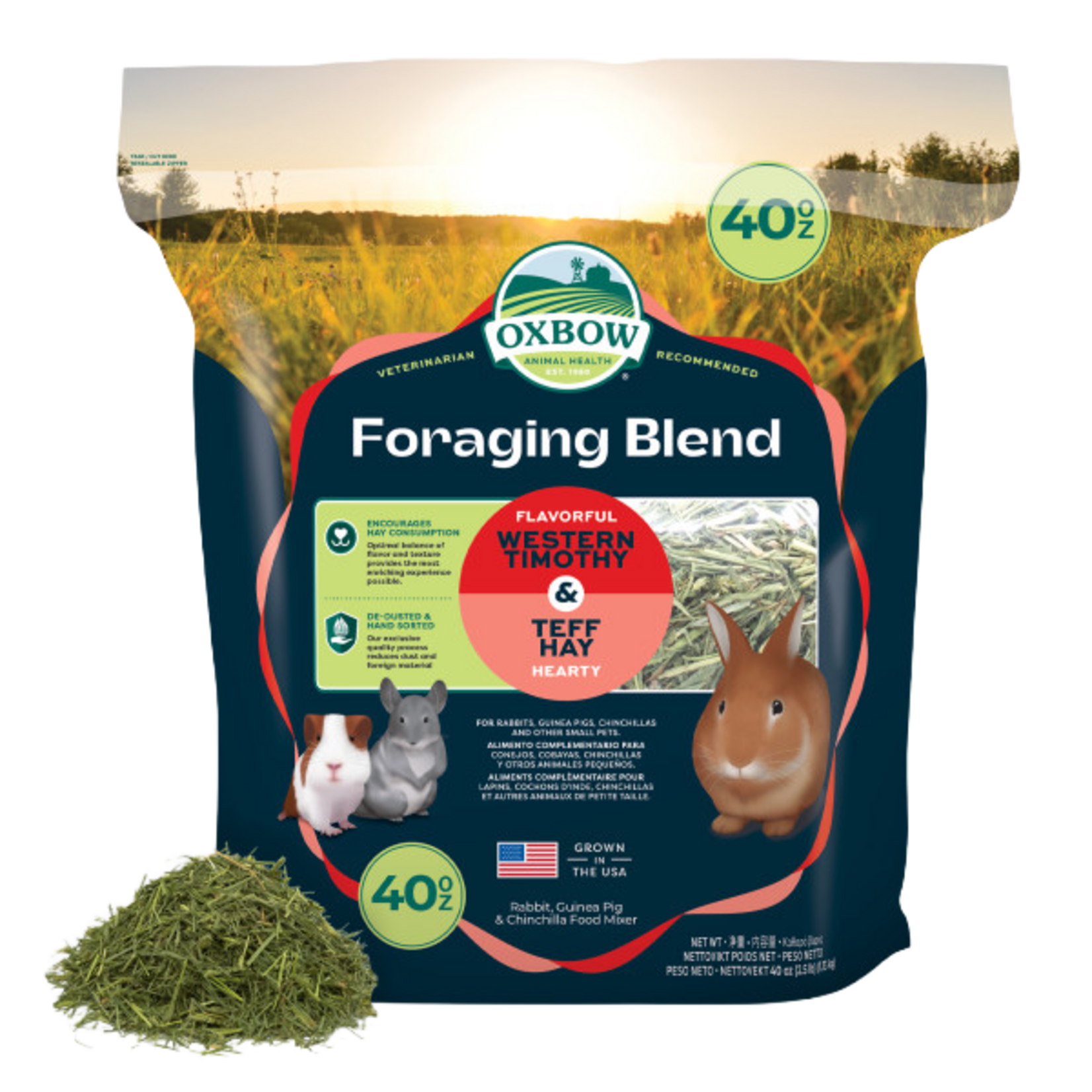OXBOW ANIMAL HEALTH Oxbow Hay Blends Western Timothy Teff 40 oz