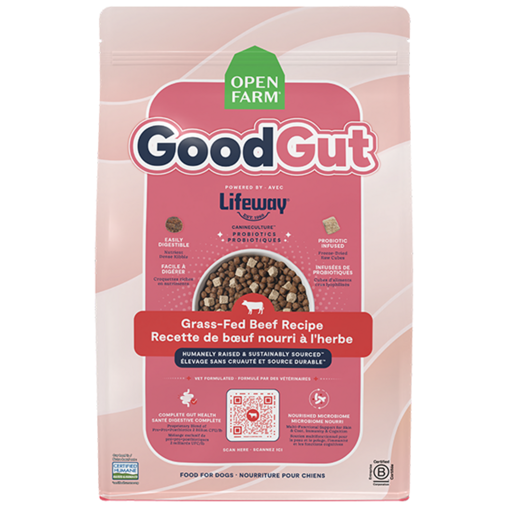 Open Farm Open Farm Dog GoodGut Grass-Fed Beef 19 lb