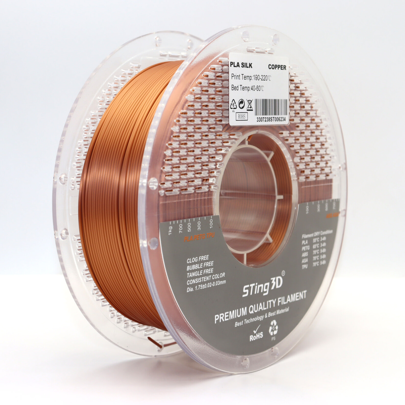 Sting3d Sting3d PLA Silk Filament 1.75mm 1kg