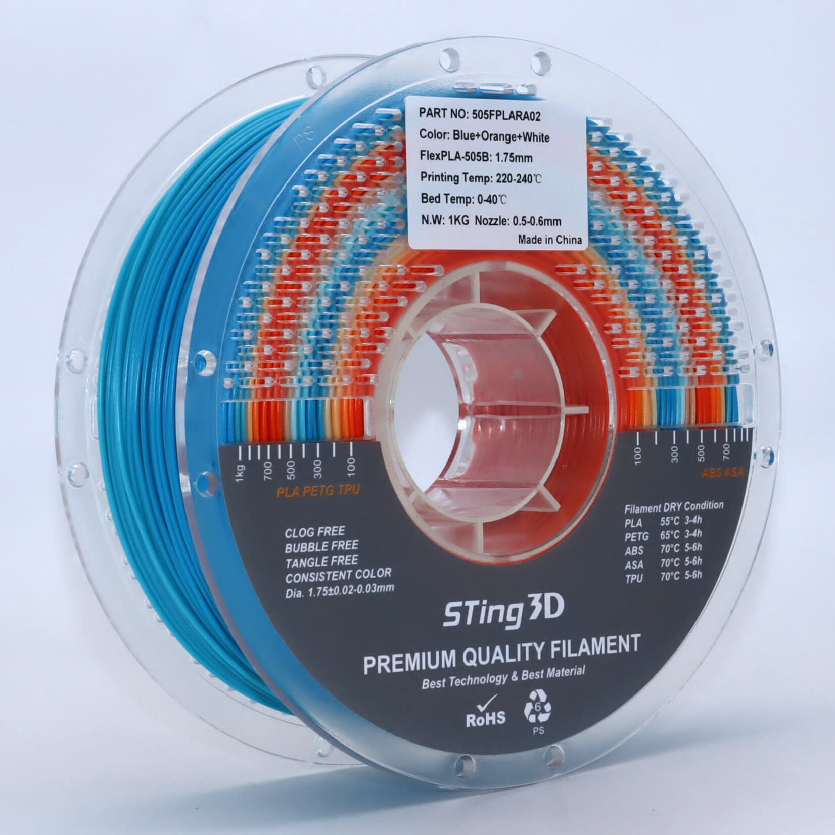 Sting3d Sting3d FlexPLA-505B Filament 1.75mm 1kg Blue