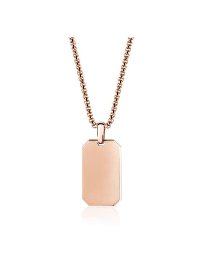 26'' pink steel plate pendant, chain included