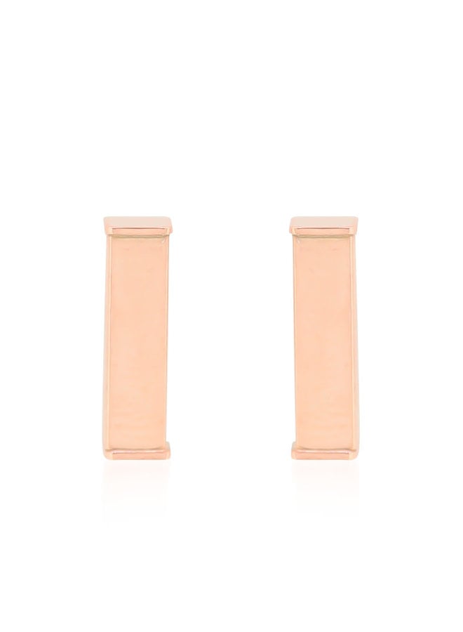 10k pink bar fixed earring