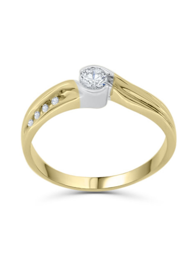 14k Diamond Solitaire Ring