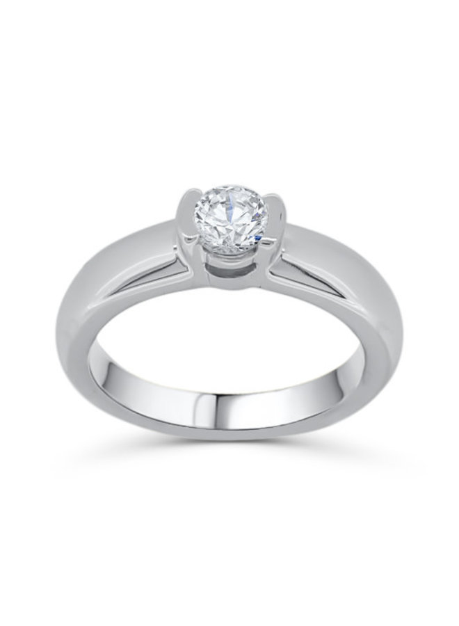 10k white gold diamond solitaire ring