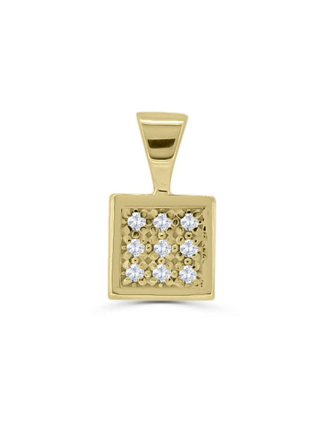 Pendentif à diamants or jaune 10k