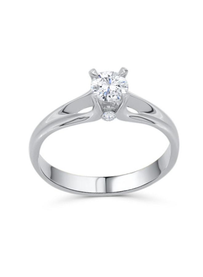 Bague solitaire platine diamant 1x0.43ct SI F