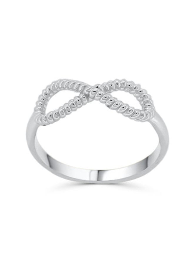 Bague infini or blanc 10k