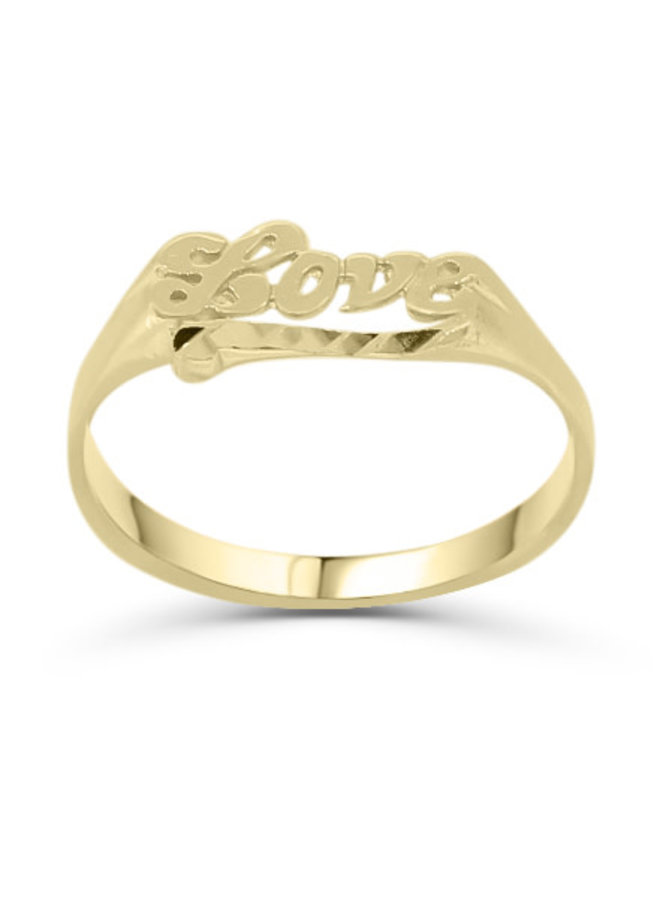10k yellow gold love ring