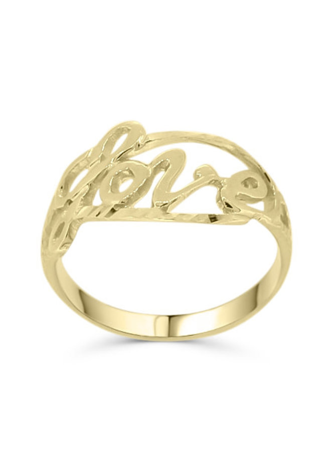 10k yellow gold love ring